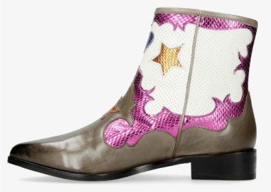 Ankle Boots Marlin 12 Grigio Glitter Fuxia Venice Perfo - Cowboy Boot, HD Png Download, Transparent PNG