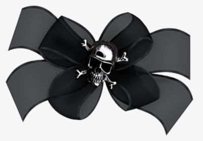#mq #black #bow #bows #ribbon #skull - Skull Bow Png, Transparent Png, Transparent PNG