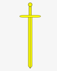 Sword Blade Weapon Free Picture - Yellow Sword Clipart, HD Png Download, Transparent PNG