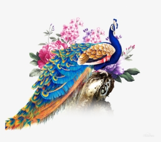 China Wind Peacock Print - Peacock Png, Transparent Png, Transparent PNG