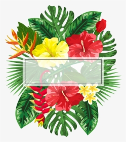#ftestickers #background #frame #flowers #tropical - Flower Tropical Frame Png, Transparent Png, Transparent PNG