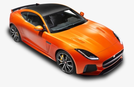 Orange Jaguar F Type Svr Coupe Top View Car Png Image - Jaguar F Type Svr Hood, Transparent Png, Transparent PNG