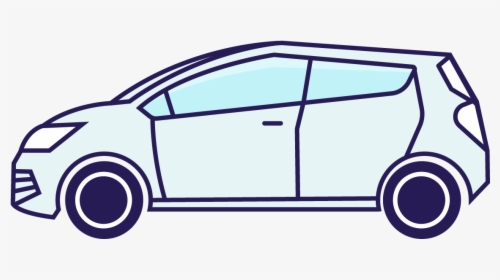 Normal Hackback Car Top View Icon Png - Carros Estacionados Para Colorear, Transparent Png, Transparent PNG