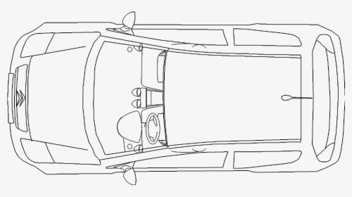 Technical Drawing - Car Drawing Top Png, Transparent Png, Transparent PNG