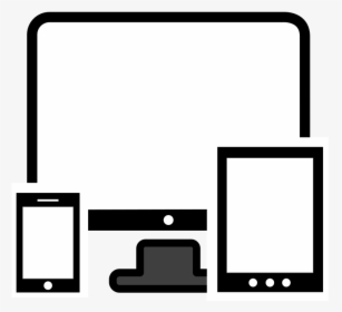Laptop Svg Mobile Png - Computer Tablet Phone Icon, Transparent Png, Transparent PNG