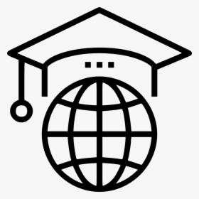 Transparent Geography Clipart Black And White - Study Abroad Icon Png, Png Download, Transparent PNG