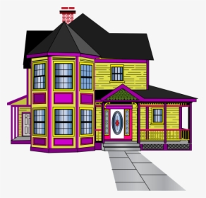 Clipart Car House - Big House Clip Art, HD Png Download, Transparent PNG