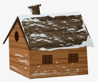 Winter Cabin House Transparent - Wooden House Transparent Background, HD Png Download, Transparent PNG