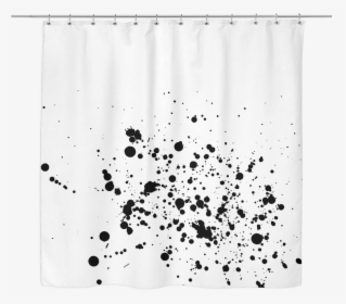 Black Paint Splatter Shower Curtain - Black Paint Splatter Png, Transparent Png, Transparent PNG