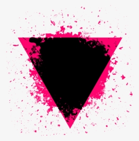 #black #splash #paint #splatter #drops #triangleart - Triangle, HD Png Download, Transparent PNG