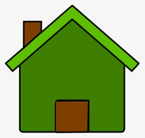 Green And Brown House Svg Clip Arts - Cartoon Green House Png, Transparent Png, Transparent PNG