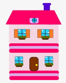 Brick House Clipart - Pink House Clipart, HD Png Download, Transparent PNG