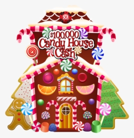 Candy Clipart House - Christmas Gingerbread Candy House Clipart, HD Png Download, Transparent PNG