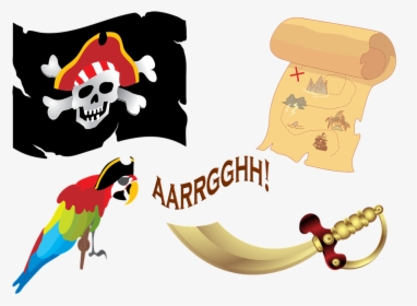 Pirate Ship Gold Treasure Pirate Ship Ocean - Printable Pirate Flag, HD Png Download, Transparent PNG