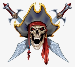 Tattoo Material Skull Piracy Flash Paper Pirate Clipart - Png Pirate Skull, Transparent Png, Transparent PNG