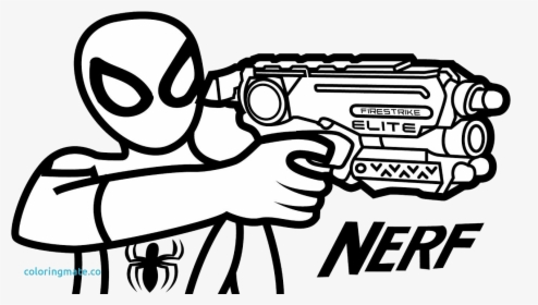 Nerf Gun Crafty Coloring Pages Creative Design Unique - Nerf Guns Free Printable Coloring Pages, HD Png Download, Transparent PNG
