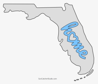 Florida Border With Home In It To Print And Color, HD Png Download, Transparent PNG