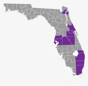 Florida County Map Vector, HD Png Download, Transparent PNG