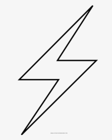 Lightning Bolt Coloring Page - Lightning Bolt Black And White, HD Png Download, Transparent PNG
