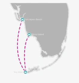 Key West Express Route, HD Png Download, Transparent PNG