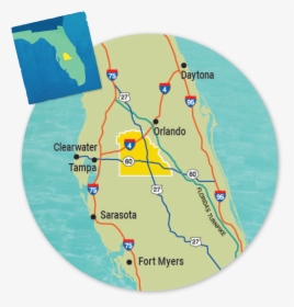 Map Showing Polk County In Relation To The Rest Of - Atlas, HD Png Download, Transparent PNG