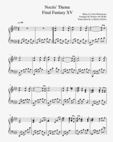Noctis Theme Piano Sheet Music, HD Png Download, Transparent PNG