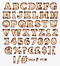 Light Vintage Font - Light Bulb Letters Png, Transparent Png, Transparent PNG