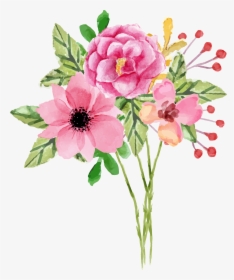 Watercolor Flowers Hd, HD Png Download, Transparent PNG