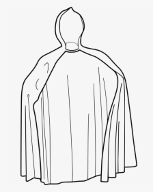 Clipart Library Cape Vector Cloth - Cloak Clipart Black And White, HD Png Download, Transparent PNG