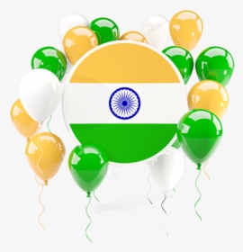 Round Flag With Balloons - Flag Of India, HD Png Download, Transparent PNG