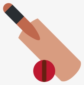 Cricket Bat And Ball - Twitter Cricket Bat Emoji, HD Png Download, Transparent PNG