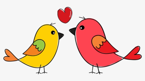 Birds, Nature, Animals, Flying, Wing, Swan, Colorful - Love Birds Drawing Images Download, HD Png Download, Transparent PNG