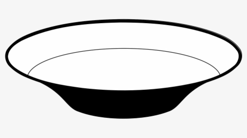 Bowl, White, Dish, Black, Kitchenware, Crockery - Dish Clipart Black And White, HD Png Download, Transparent PNG