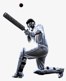 Cricket Player Png - Cricket White Background Sport, Transparent Png, Transparent PNG