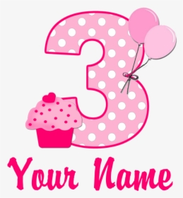 Transparent Happy Birthday Name Png - Pink 1st Birthday Png, Png Download, Transparent PNG