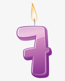 Birthday Candle Number 7 Png Image Free Download Searchpng - 7 Birthday Candle Png, Transparent Png, Transparent PNG