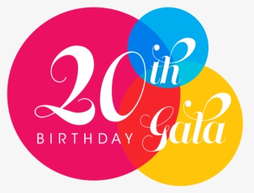 Birthday Gala Logo Web Wht Txt - Happy 20th Birthday Png, Transparent Png, Transparent PNG