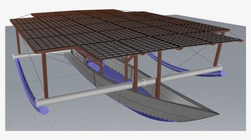 3d Modeling Of Surya Namaskar Solar Electric Boat - Roof, HD Png Download, Transparent PNG