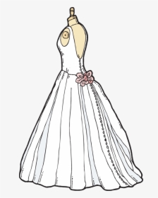 Bride Clipart Clothes Indian - Wedding Dress Clipart No Background, HD Png Download, Transparent PNG