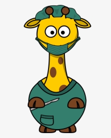 Doctor Giraffe Clip Arts - Cartoon Animals Clipart, HD Png Download, Transparent PNG