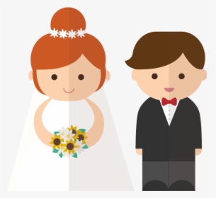 Cartoon Wedding Clipart - Bride And Groom Clipart, HD Png Download, Transparent PNG