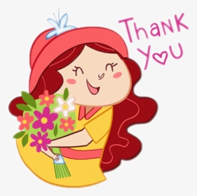 Transparent Girl Drawing Png - Thank You Girl Clipart, Png Download, Transparent PNG