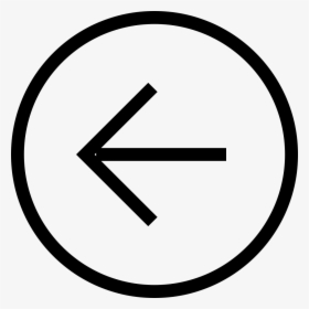 Back Button Circular Left Arrow Symbol - Long Arrow Icon Png, Transparent Png, Transparent PNG