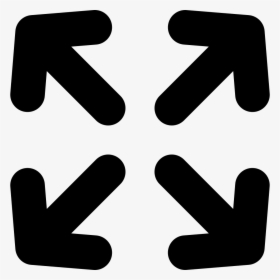 Four Interface Symbol To - Full Screen Icon Free, HD Png Download, Transparent PNG