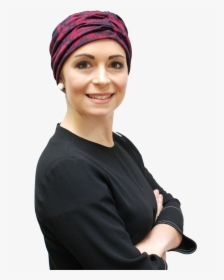 Fabulous Berry Red Evening Turban For Hair Loss- - Sitting, HD Png Download, Transparent PNG