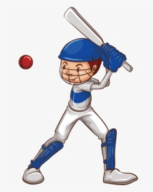 Cricket Drawing Sketch - Draw A Cricket Player, HD Png Download, Transparent PNG