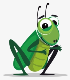 Transparent Grasshopper Png - Cartoon Cricket Bug Png, Png Download, Transparent PNG