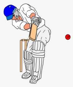 Cricket, Cricket Sport, Ball Game, Ball And Bat, Bat - Cricket Picture Of And 10 Lines, HD Png Download, Transparent PNG
