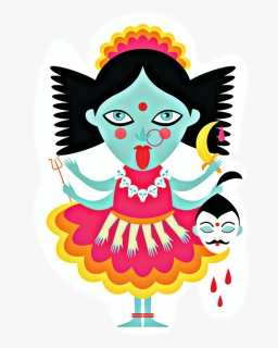 ##stickers #maakali #kali #kaligoddess #hindu #india - Cartoon, HD Png Download, Transparent PNG