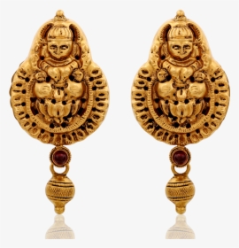 Divine Goddess Lakshmi Earrings - Brass, HD Png Download, Transparent PNG